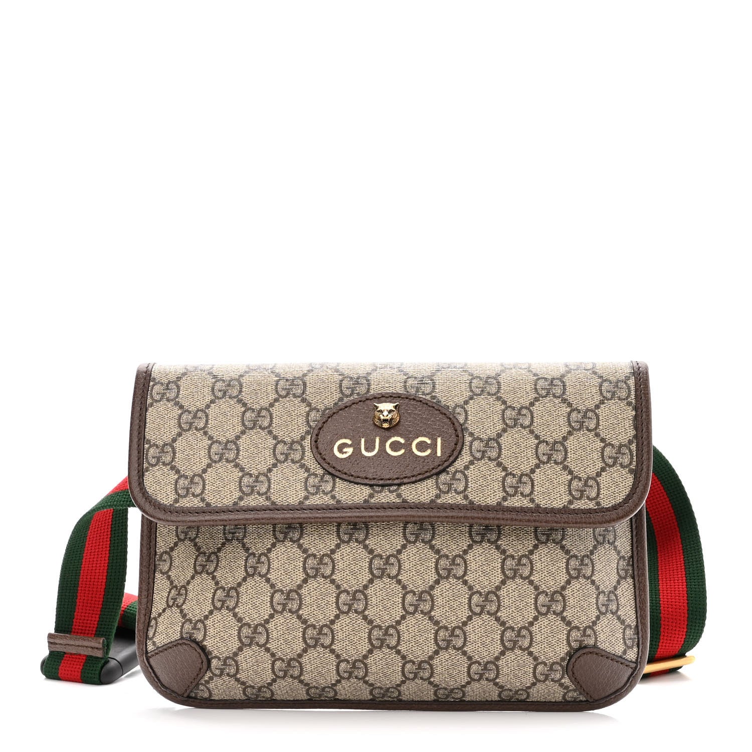 Gucci GG Supreme Monogram Neo Vintage Web Belt Bag Brown 1 of 10
