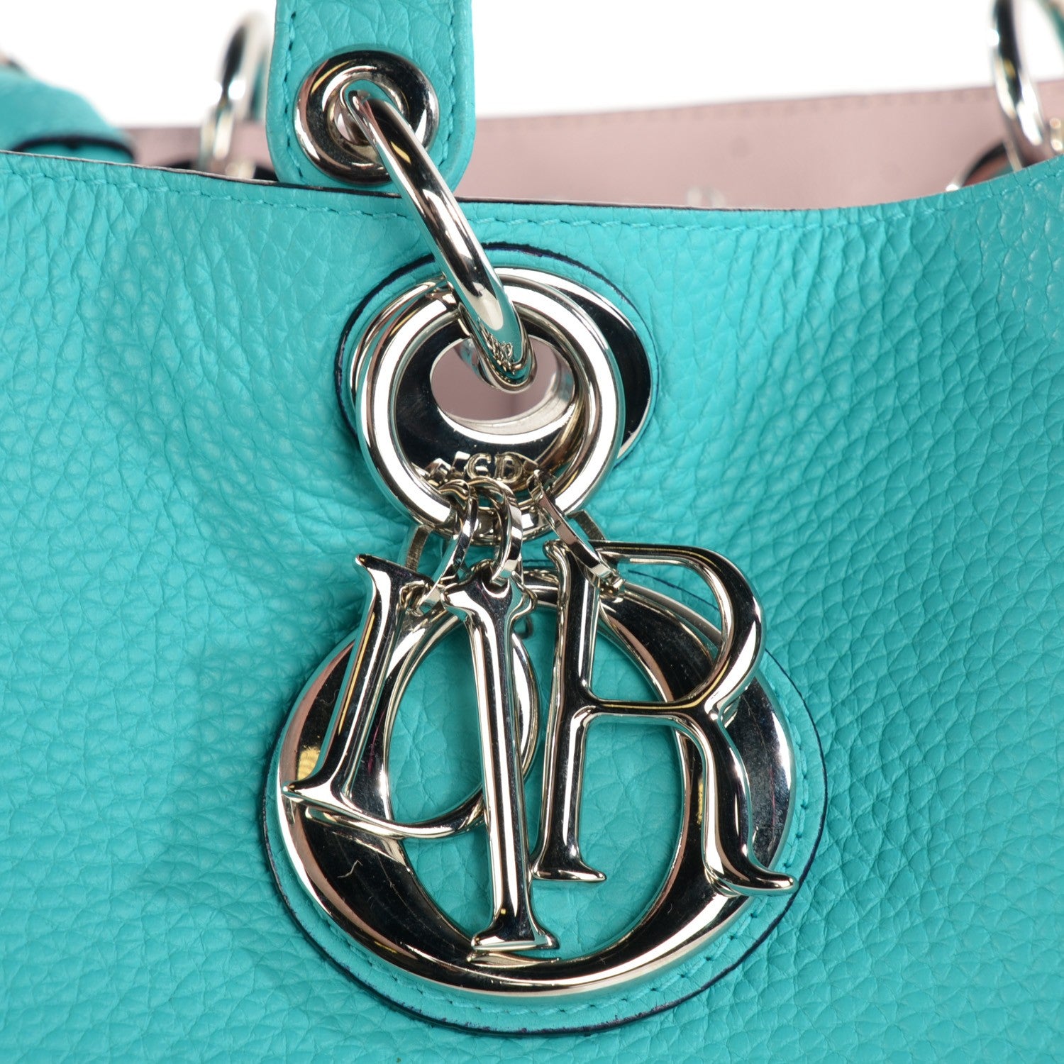 Christian Dior Bullcalf Large Diorissimo Tote Turquoise 6 of 12