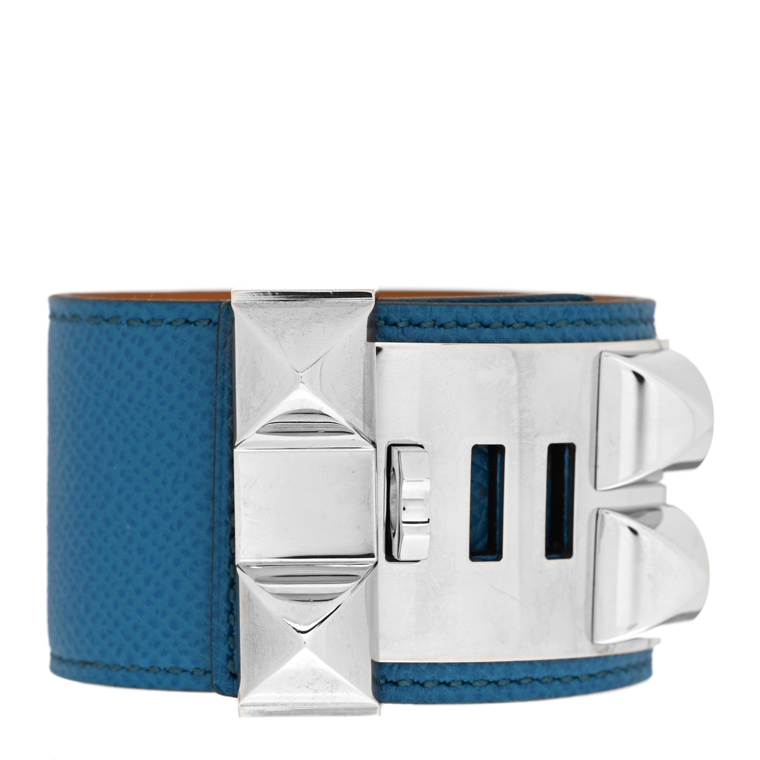 Hermes Epsom Collier de Chien CDC Bracelet S Blue Izmir 3 of 5