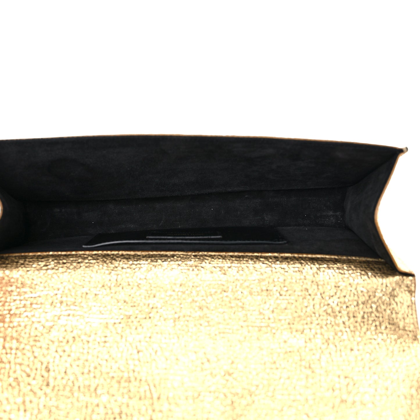 Metallic Textured Calfskin Classic Monogram Cassandre Clutch Gold