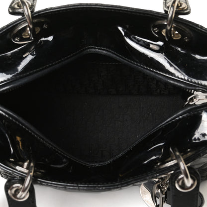 Christian Dior Patent Cannage Medium Lady Dior Black 5 of 16