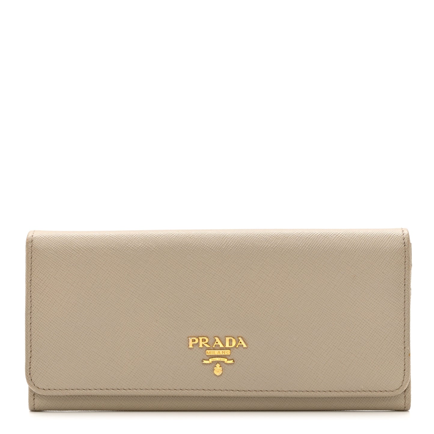 Saffiano Metal Continental Flap Wallet Cammeo