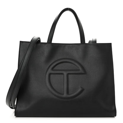 Telfar Vegan Leather Medium Shopping Bag Black 1 of 10