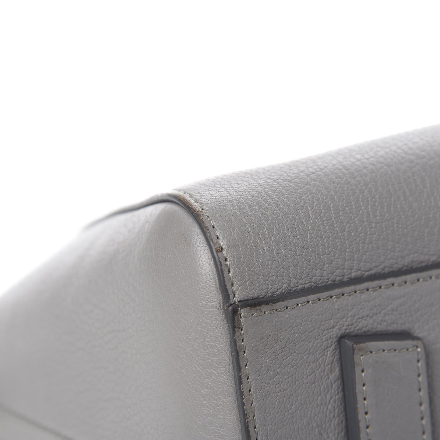 Sugar Goatskin Small Antigona Pearl Grey