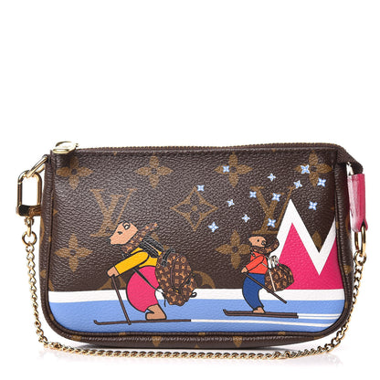 Louis Vuitton Monogram 2018 Christmas Animation Mini Bears Pochette Accessories 1 of 9