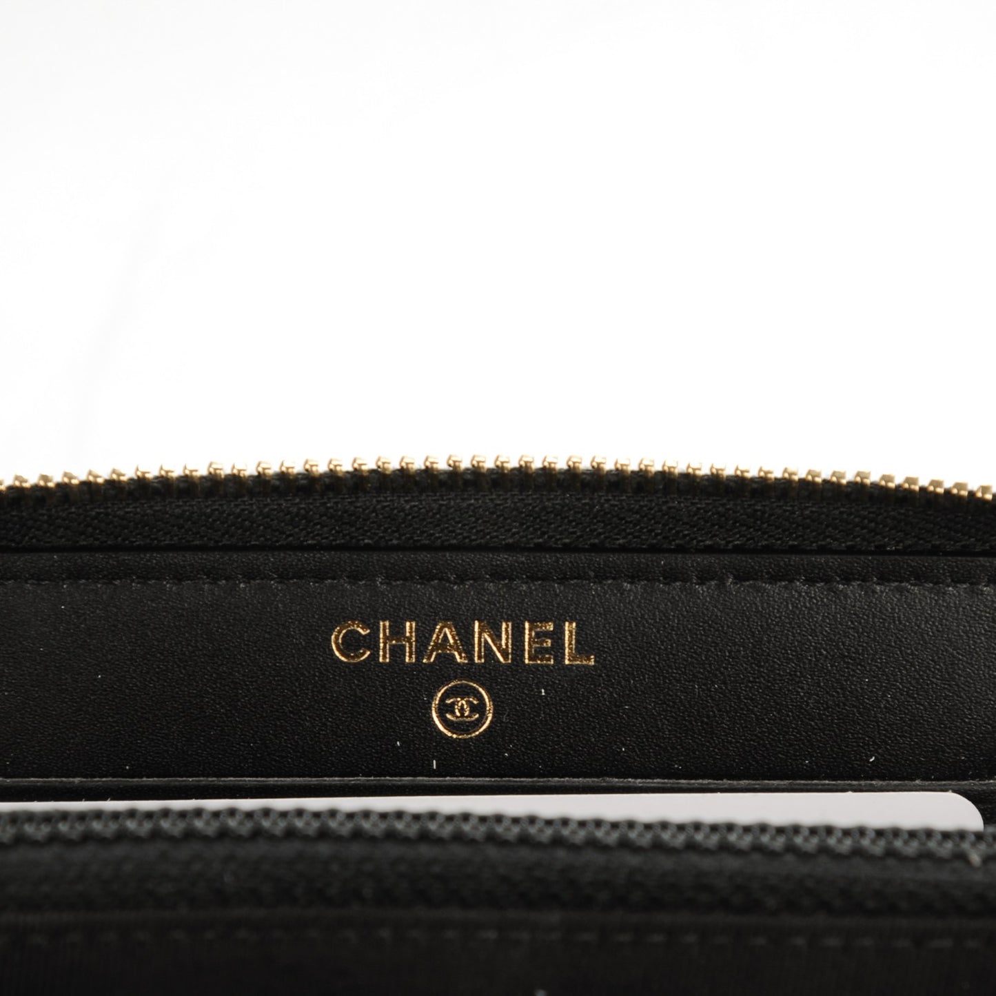 Aged Calfskin Quilted Small Lucky Charms Casino 2.55 Reissue Zip Around Wallet Black