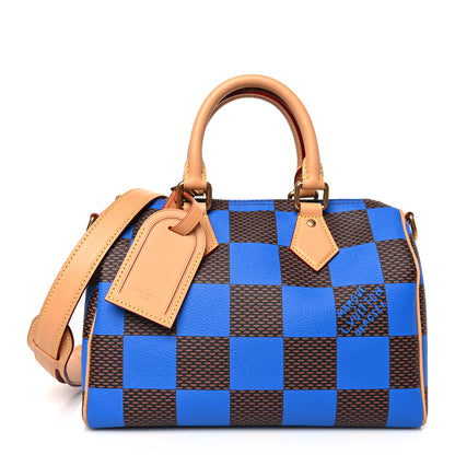 Louis Vuitton Damier Pop Speedy Bandouliere 25 Blue 1 of 8
