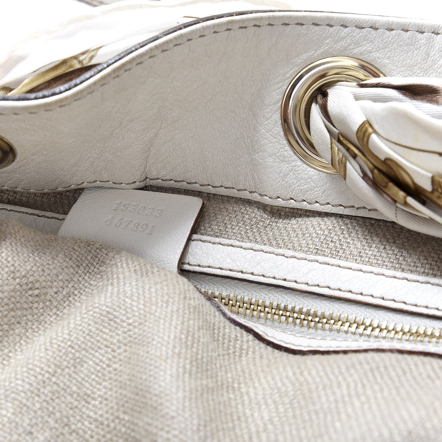 Monogram Large Positano Tote Off White