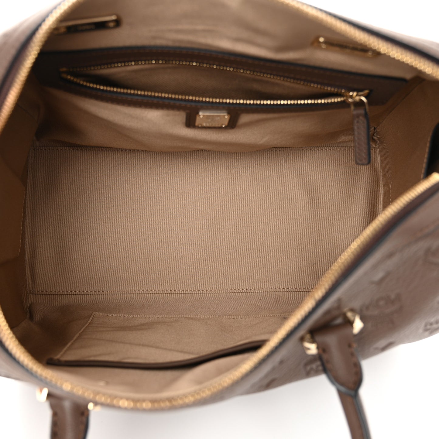 Calfskin Ottomar Monogram Medium Essential Boston Bag Chestnut