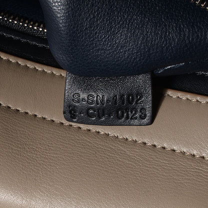 Celine Textured Calfskin and Suede Medium Trapeze Tri-Color Sand 7 of 7