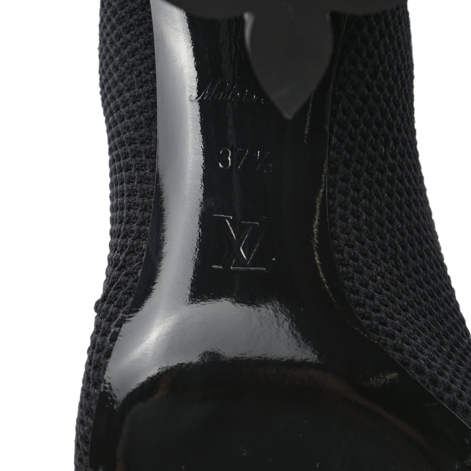 Louis Vuitton Monogram Stretch Fabric Silhouette Ankle Boots 37.5 Black 6 of 7