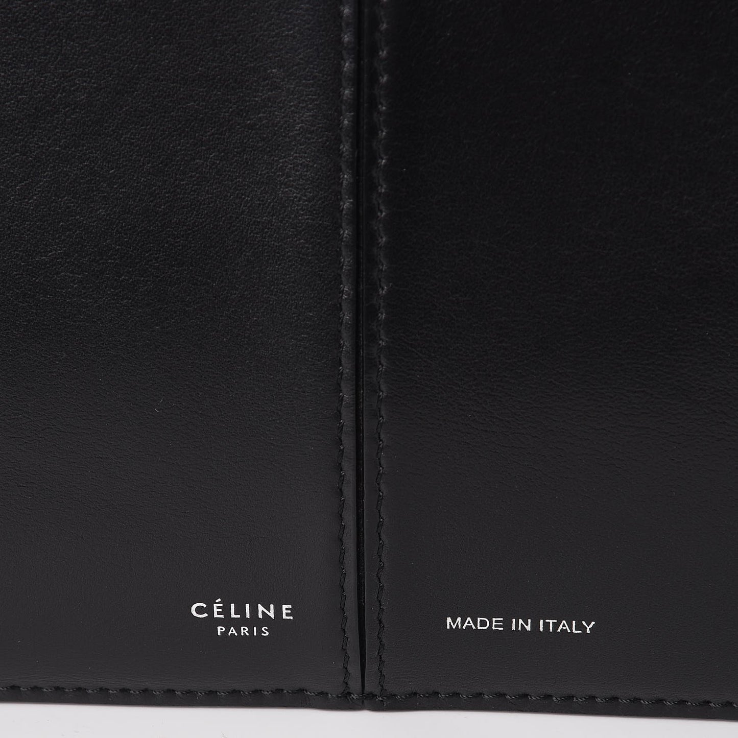 Smooth Calfskin Tri-Fold Clutch on Chain Black