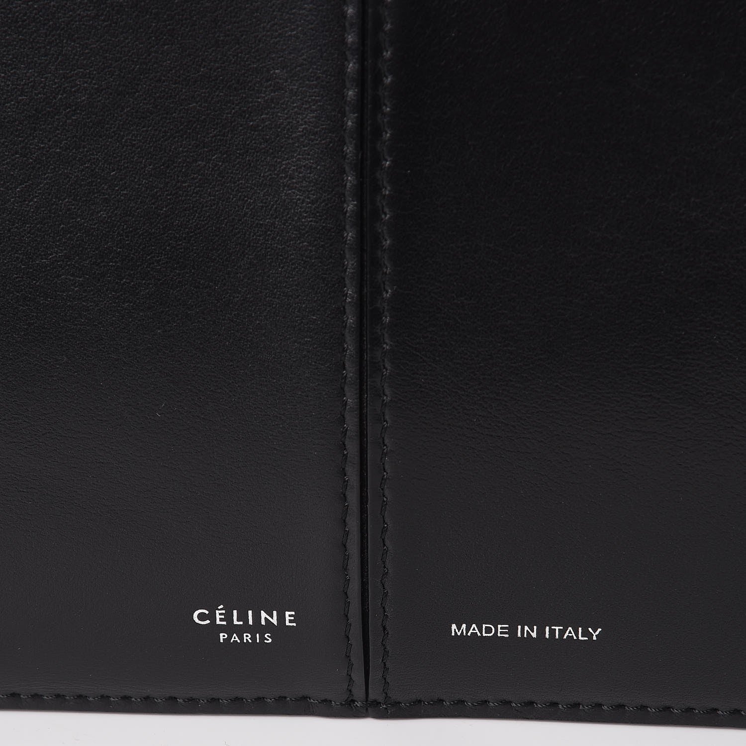 Celine Smooth Calfskin Tri-Fold Clutch on Chain Black 6 of 8