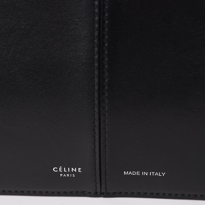 Celine Smooth Calfskin Tri-Fold Clutch on Chain Black 6 of 8