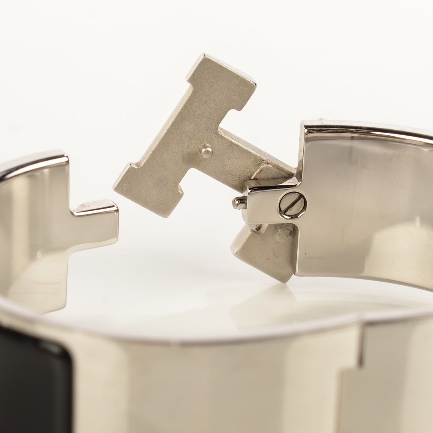 Enamel Wide Clic Clac H Bracelet GM Black