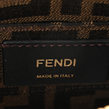 Fendi Vitello King Plexiglass Logo Embossed Mini By The Way Top Handle Boston Bag Black 6 of 10