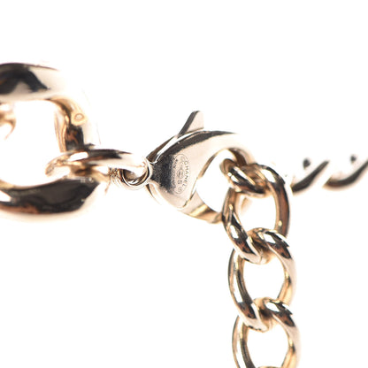 Chanel Crystal CC Chain Link Choker Necklace Gold 5 of 5