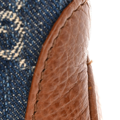 Gucci New Denim GG Monogram Calfskin Mini Jackie 1961 Hobo Blue Tea Cuir 11 of 11
