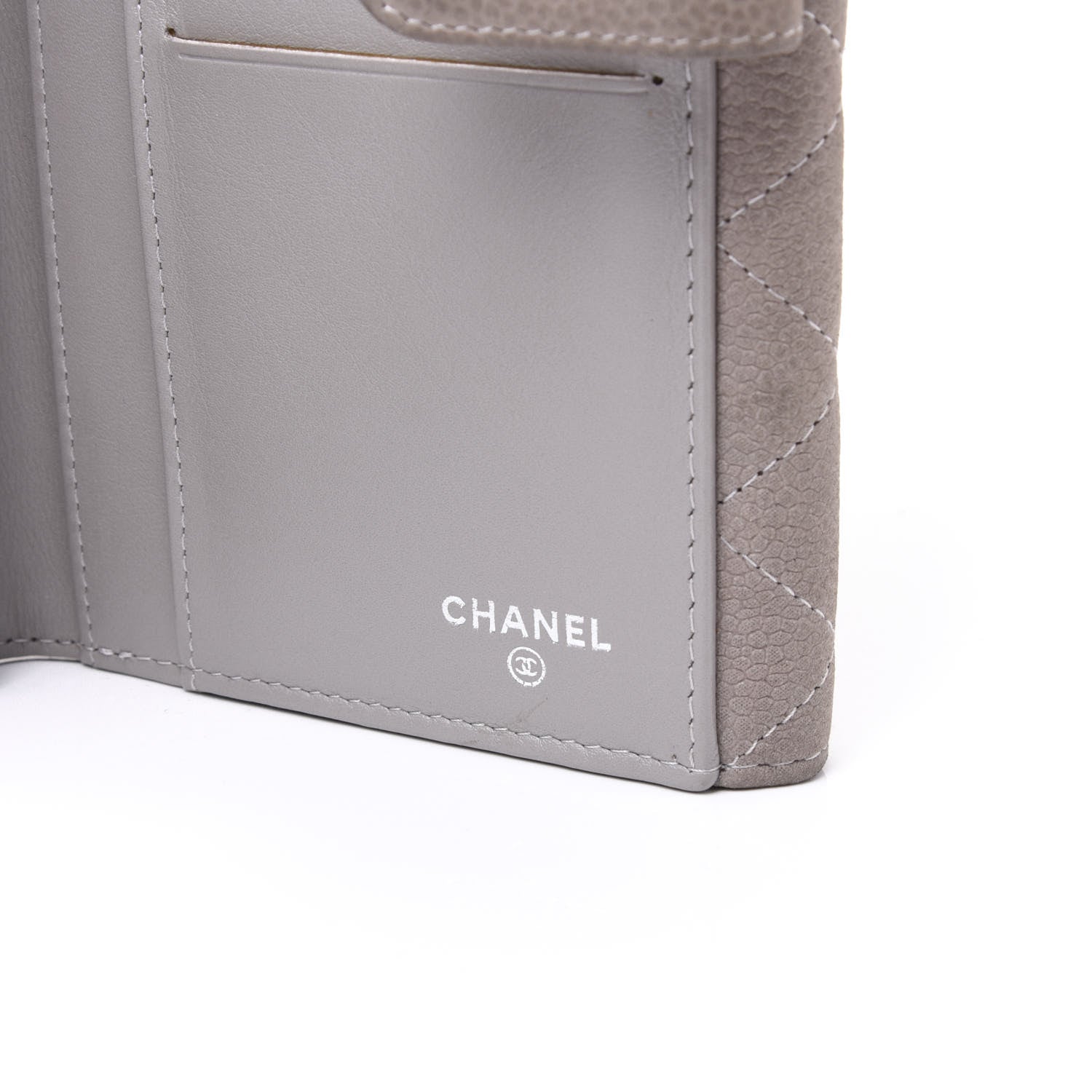 Chanel Iridescent Caviar Quilted Large Flap Wallet Grey 8 of 10