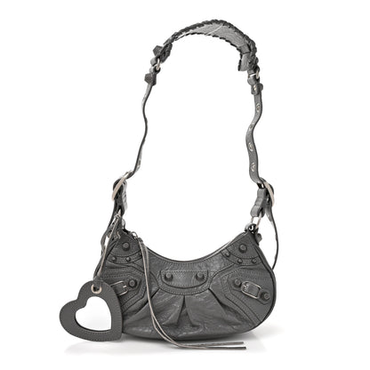 Balenciaga Agneau Arena Le Cagole Shoulder Bag XS Dark Grey 3 of 13