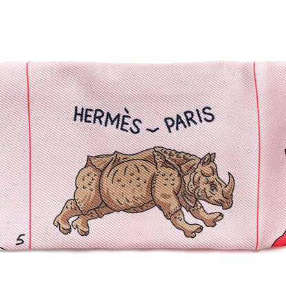 Hermes Silk Parade CG Twilly Rose Pale Marine Multicolor 3 of 5