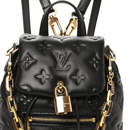 Louis Vuitton Lambskin Embossed Monogram Coussin Mini Backpack Black 6 of 8