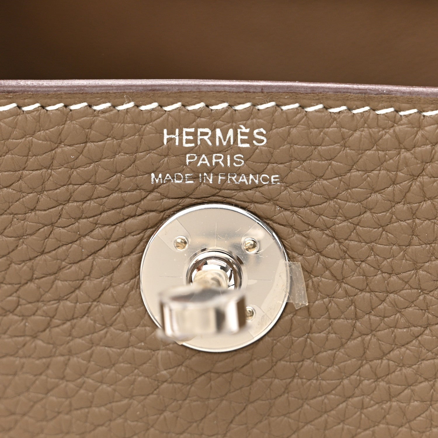 Hermes Taurillon Clemence Mini Lindy 20 Etoupe 6 of 11