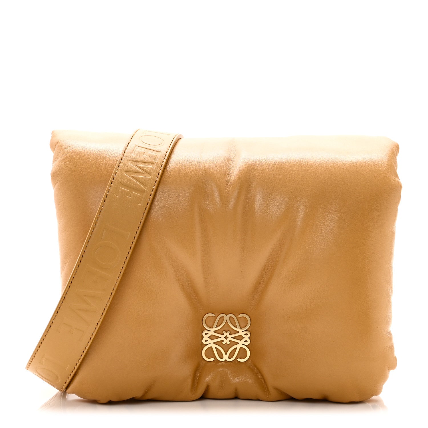 Loewe Lambskin Goya Puffer Bag Oak 1 of 9