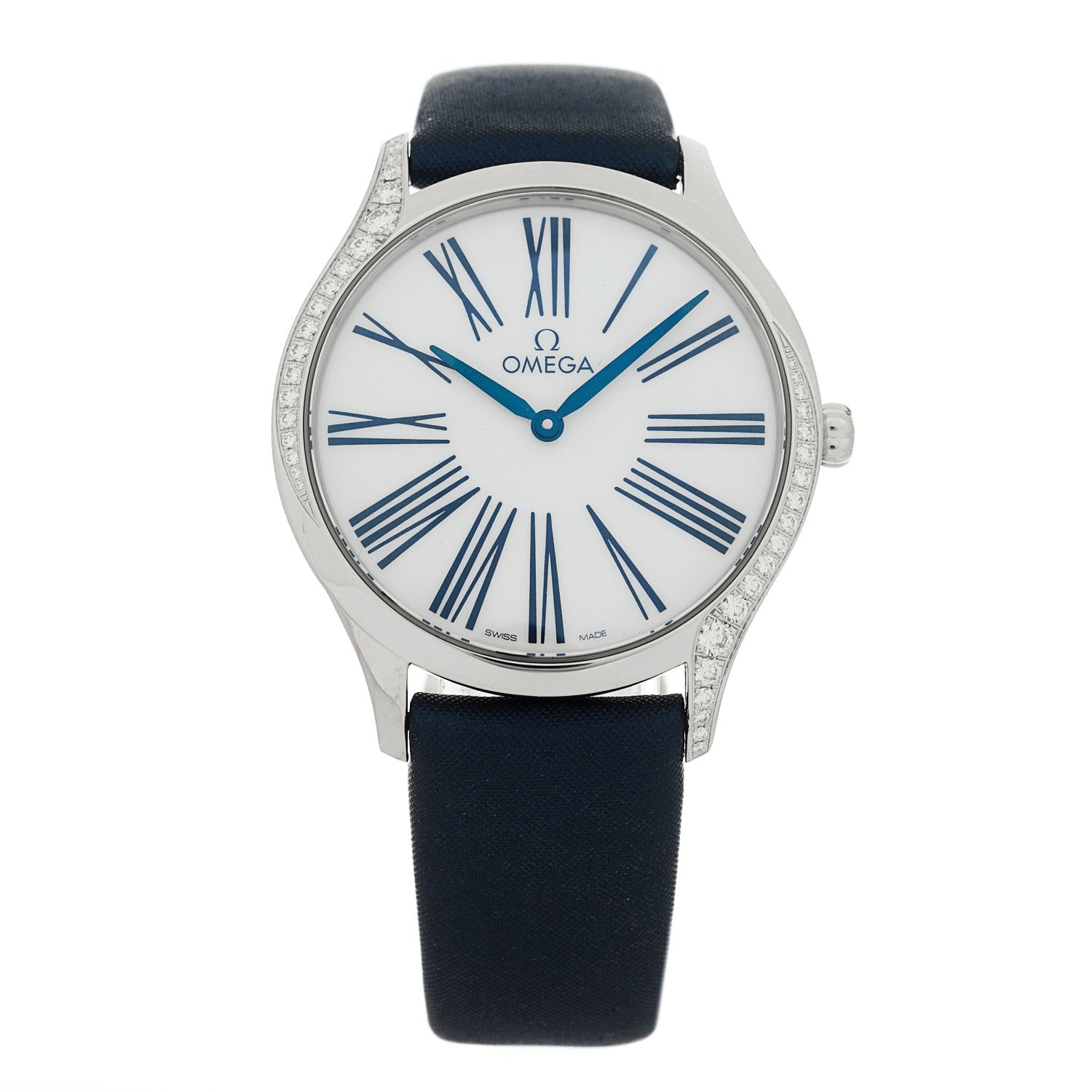Omega Stainless Steel Satin Diamond Bezel 36mm De Ville Tresor Quartz Watch White 428.17.36.60.04.001 1 of 4