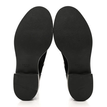 Prada Spazzolato Re-Nylon Metal Triangle Logo Buckled 50mm Biker Boots 36.5 Black 5 of 9