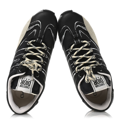 Christian Dior Calfskin Nylon Womens D-Sketch Sneakers 40 Black 2 of 9
