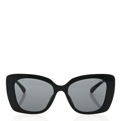 Chanel Acetate Strass Square Sunglasses 5422-B-A Black White 2 of 7