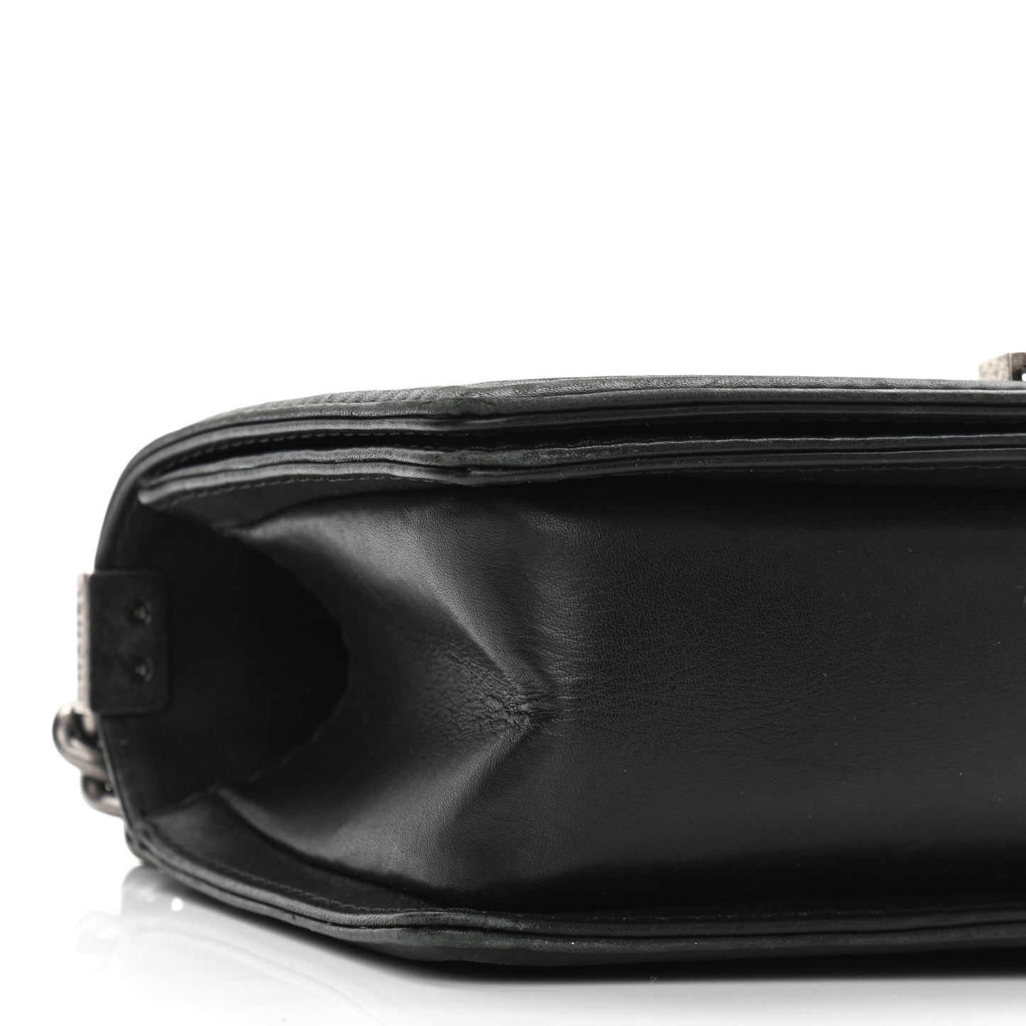 Lambskin Quilted Small Boy Flap Black