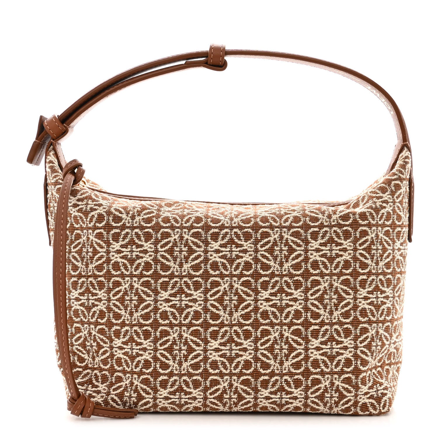 Loewe Jacquard Anagram Calfskin Small Cubi Bag Tan Pecan 1 of 10