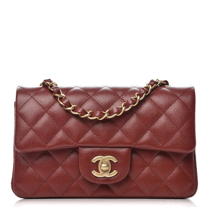 Chanel Caviar Quilted Mini Rectangular Flap Burgundy 1 of 8