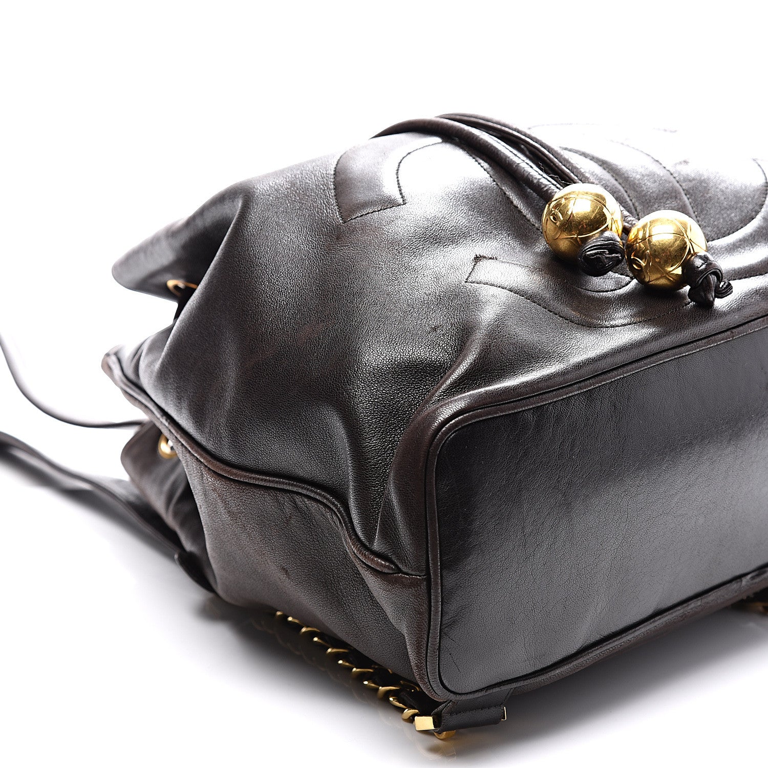 Chanel Lambskin CC Drawstring Backpack Black 9 of 11