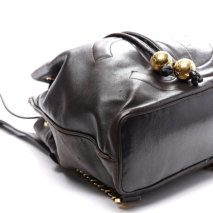Chanel Lambskin CC Drawstring Backpack Black 9 of 11