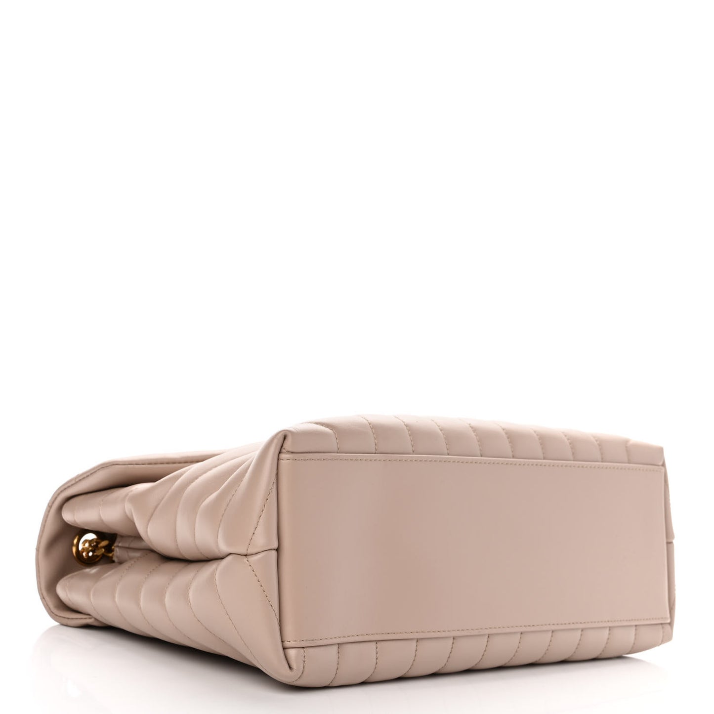 Calfskin Y Quilted Monogram Medium Loulou Chain Satchel Light Natural