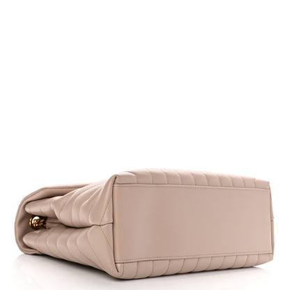 Saint Laurent Calfskin Y Quilted Monogram Medium Loulou Chain Satchel Light Natural 3 of 12
