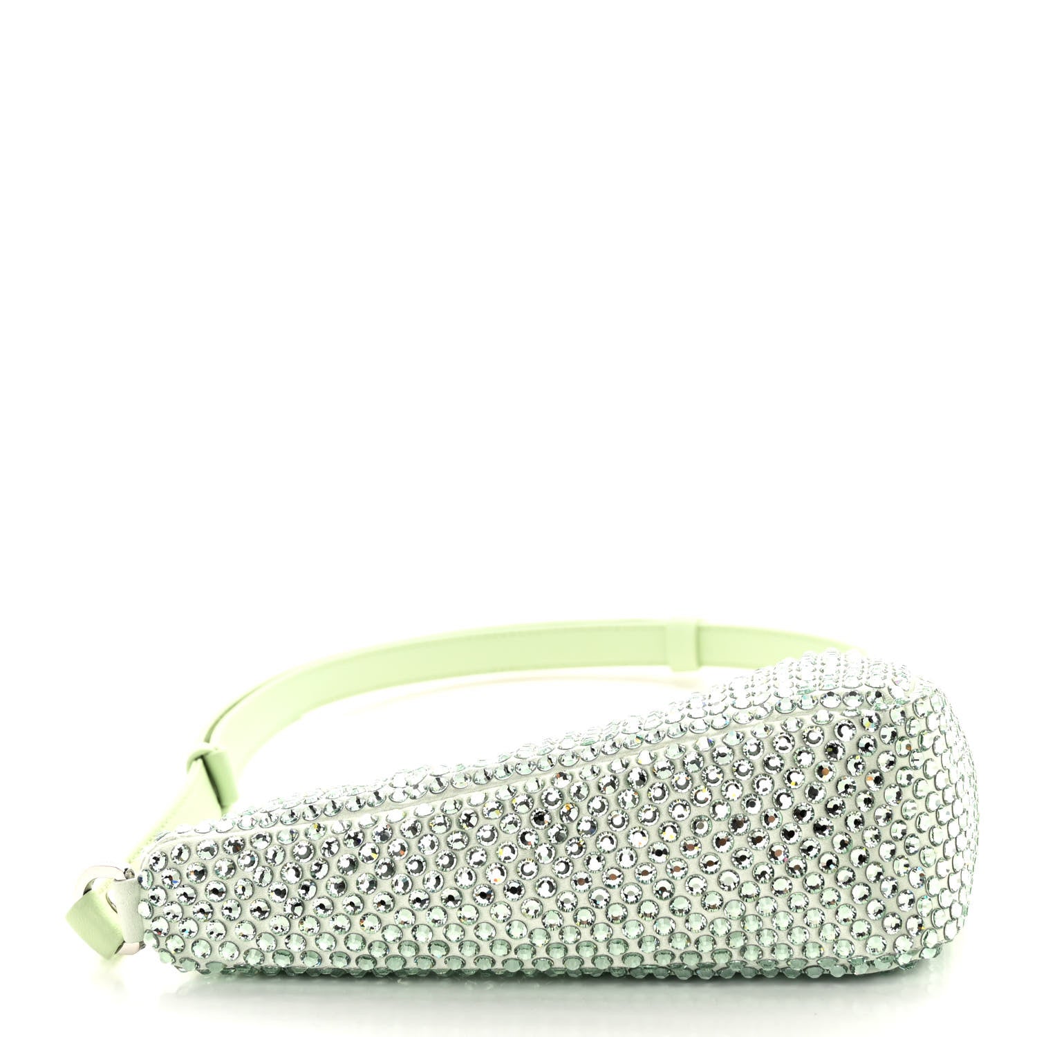 Prada Satin Crystal Triangle Pouch Acqua 4 of 10