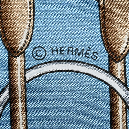 Hermes Silk Jumping Twilly Bleu Glacier Corail 3 of 4