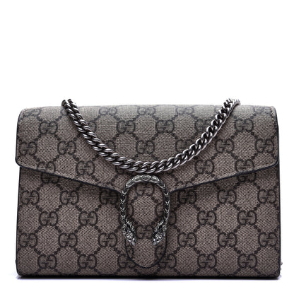 Gucci GG Supreme Monogram Mini Dionysus Chain Wallet Beige Taupe 1 of 9