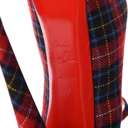 Christian Louboutin Fabric Tartan Print Lady Daf 160 Pumps 39 9 of 12