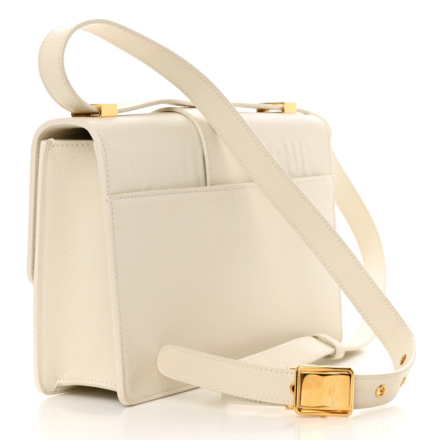 Christian Dior Grained Calfskin 30 Montaigne Flap Bag Latte 2 of 12