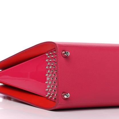 Christian Louboutin Calfskin Empire Patent Studded Medium Paloma Loulou 7 of 9