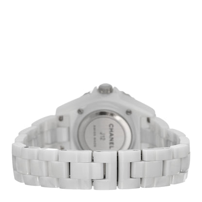 Chanel Stainless Steel Ceramic 33mm J12 Quartz Watch White 3 of 5