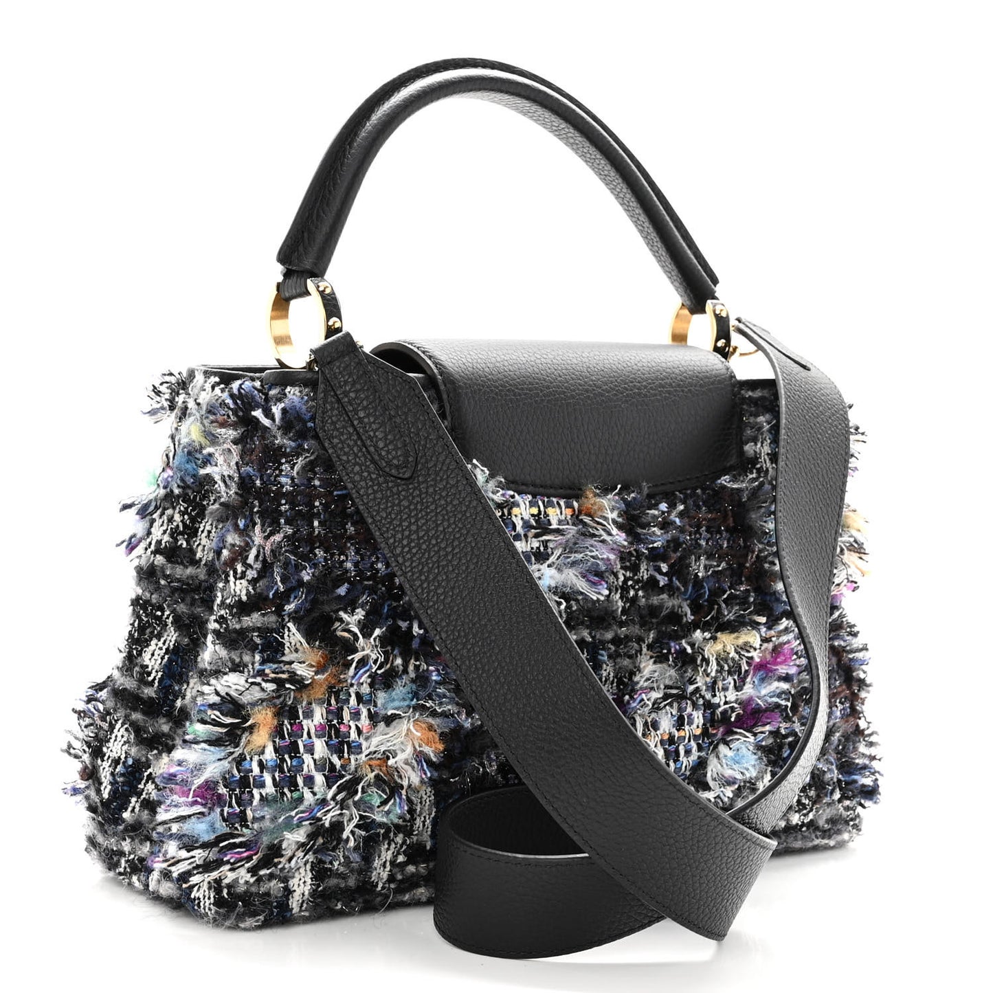 Tweed Calfskin Capucines MM Multicolor