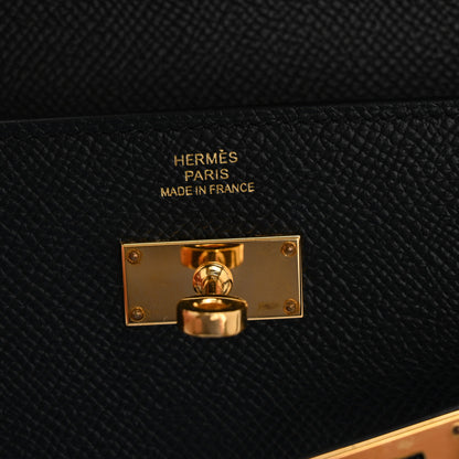Hermes Epsom Kelly Longue Wallet Black 6 of 11