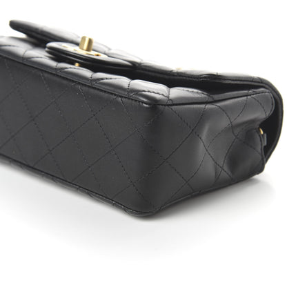 Chanel Lambskin Quilted Mini Rectangular Flap Black 7 of 11
