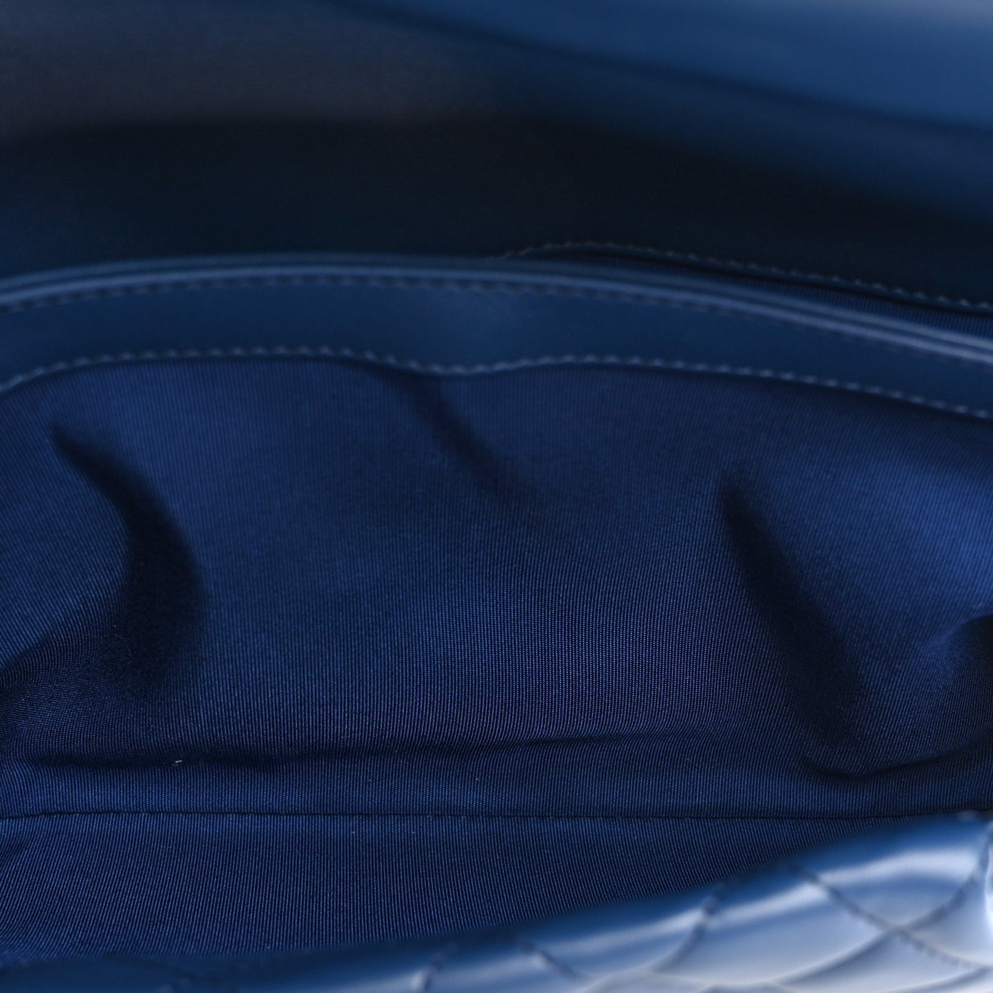 Lambskin Quilted Fold Up Again Clutch Blue